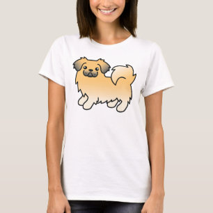 Fawn Sable Tibetan Spaniel Cute Cartoon Dog T-Shirt