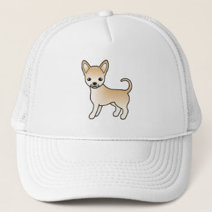 Fawn Smooth Coat Chihuahua Cute Cartoon Dog Trucker Hat
