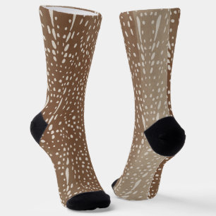 Fawn Spots Baby Deer Animal Print Pattern Socks