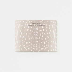 Fawn Spots Baby Deer Animal Print Personalised Post-it Notes