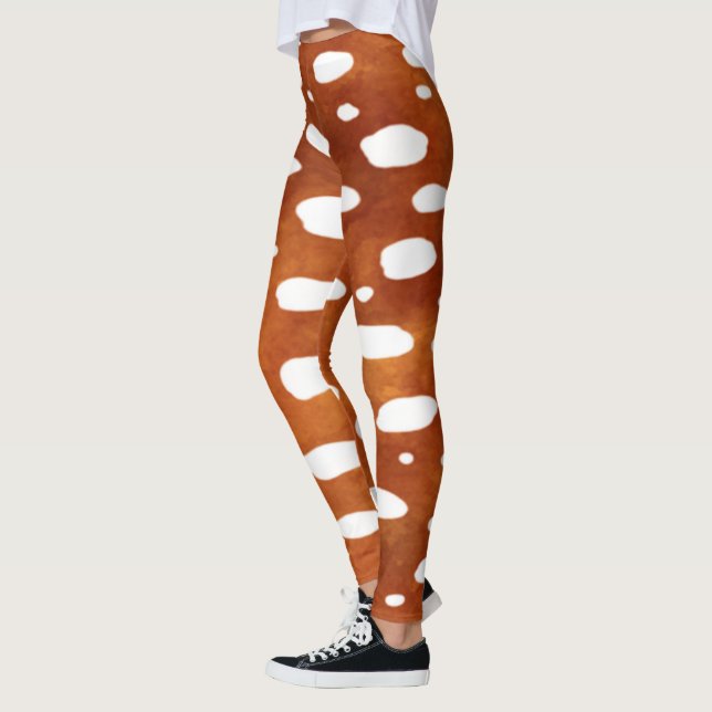 Fawn Spots Baby Deer Patterned Leggings (Left)