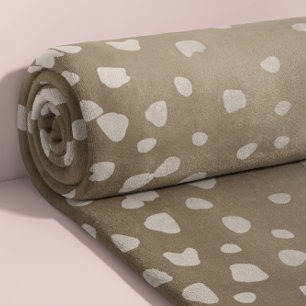 Fawn Spots Soft Brown Animal Pattern Fleece Blanket