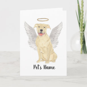 Fawn Tan Pitbull Staffy Sympathy Memorial Card