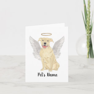 Fawn Tan Pitbull Staffy Sympathy Memorial Card