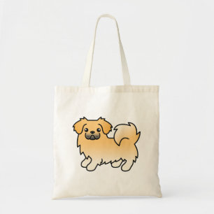 Fawn Tibetan Spaniel Cute Cartoon Dog Tote Bag