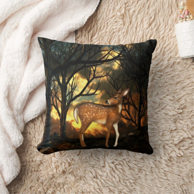 Fawn, Young Deer of the Forest Cushion (Blanket)
