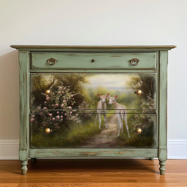 Fawns in The Flower Garden Decoupage Tissue Paper (Creator Uploaded)