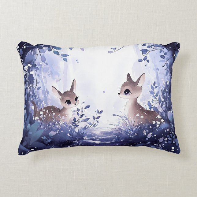 Fawns in Twilight Decorative Cushion (Front)