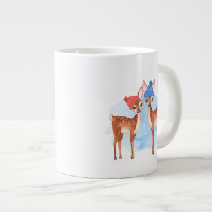 Fawns. Winter Large Coffee Mug
