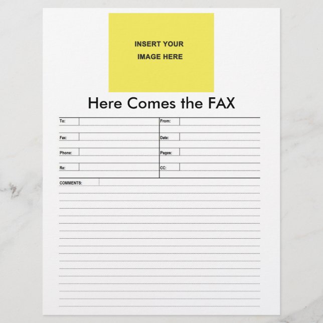Fax Form Blank Custom Letterhead (Front)