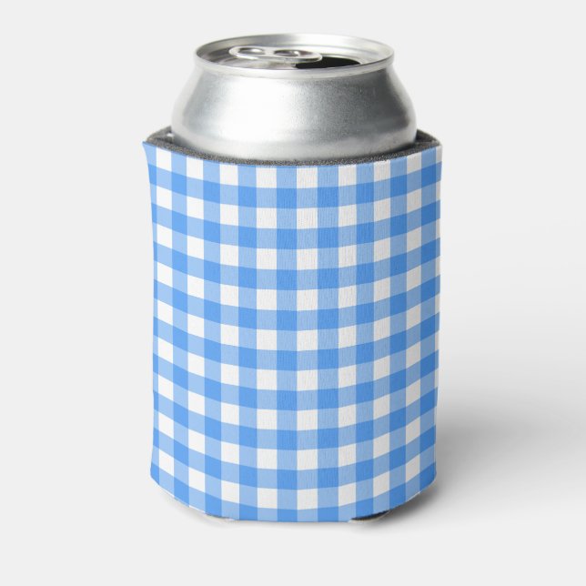 Faye and Lauren Blue Gingham Can Cooler (Can Back)