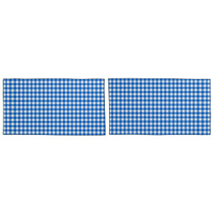 Faye and Lauren Blue Gingham Pillowcase