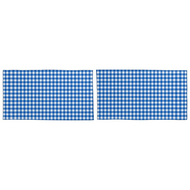 Faye and Lauren Blue Gingham Pillowcase (Back-Set)