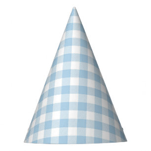Faye and Lauren Blue Plaid Party Hat