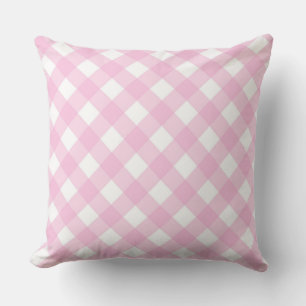 Faye and Lauren Bright Pink Gingham Cushion