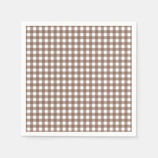 Faye and Lauren Brown Gingham Napkin