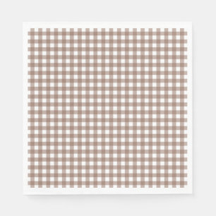 Faye and Lauren Fall Chocolate Brown Gingham Napkin