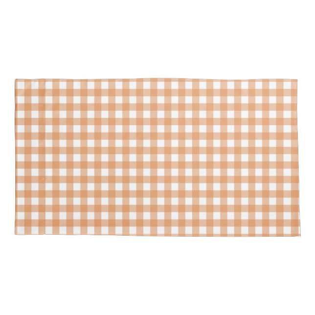Faye and Lauren Fall Gingham Pillowcase (Back-Left)