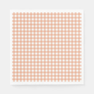 Faye and Lauren Fall Light Brown Gingham Napkin