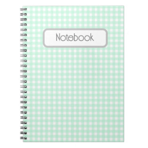 Faye and Lauren Green Gingham Notebook