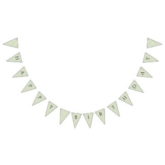 Faye and Lauren Green Happy Birthday Gingham Bunting