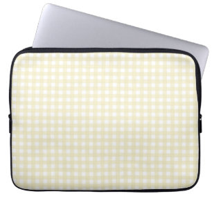 Faye and Lauren Lemon Yellow Gingham Laptop Sleeve