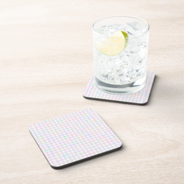 Faye and Lauren Multicolor Gingham Coaster (Right Side)