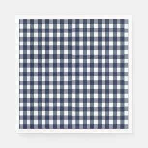 Faye and Lauren Navy Gingham Napkin