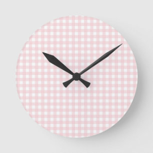 Faye and Lauren Pastel Pink Round Clock