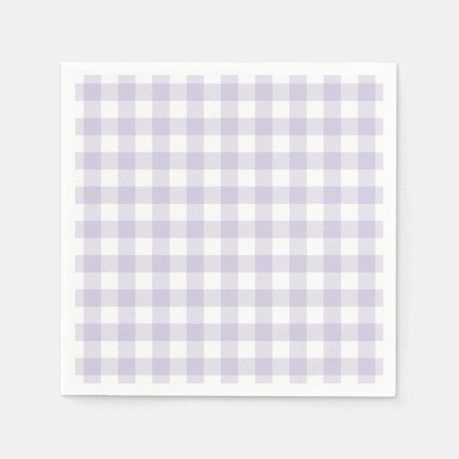 Faye and Lauren Pastel Purple Plaid Napkin (Front)