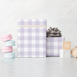 Faye and Lauren Pastel Purple Plaid Wrapping Paper
