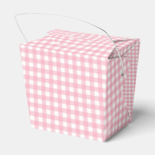 Faye and Lauren Pink Classic Buffalo Plaid Favour Box