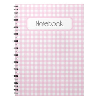 Faye and Lauren Pink Gingham Spiral Photo Notebook
