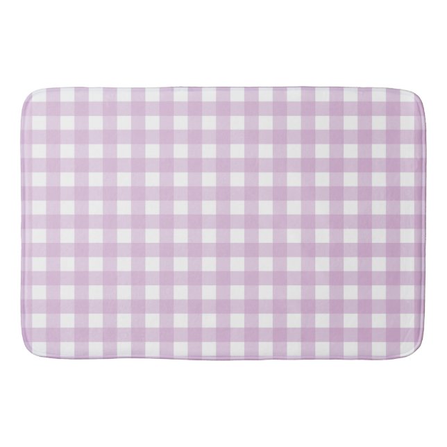 Faye and Lauren Pink Plaid Bath Mat (Front)