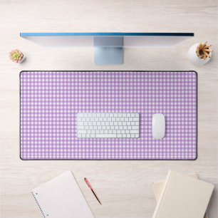 Faye and Lauren Purple Gingham Desk Mat