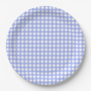 Faye and Lauren Purple Gingham Paper Plates