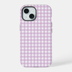 Faye and Lauren Soft Purple Gingham iPhone 15 Case