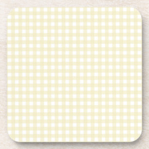 Faye and Lauren Yellow Gingham Coaster