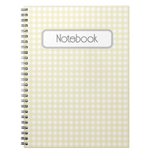 Faye and Lauren Yellow Gingham Notebook