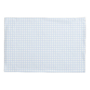 Faye Bright Blue Gingham Pillowcase