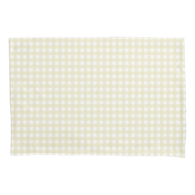 Faye Yellow Gingham Pillowcase (Front)