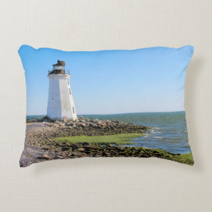 Fayerweather Island Lighthouse, Connecticut Decorative Cushion