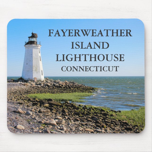 Fayerweather Island Lighthouse, Connecticut Mouse Pad (Front)