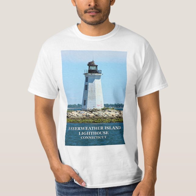 Fayerweather Island Lighthouse, Connecticut T-Shirt (Front)