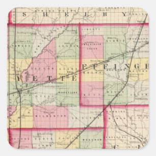 Fayette, Effingham, Marion, counties Square Sticker