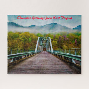 Fayette Station West Virginia.Christmas Greetings Jigsaw Puzzle