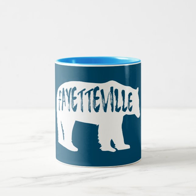 Fayetteville Arkansas Bear Two-Tone Coffee Mug (Center)
