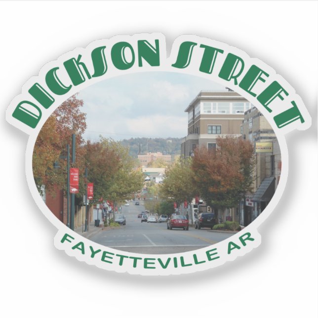 Fayetteville Arkansas Dickson Street with photo (Front)