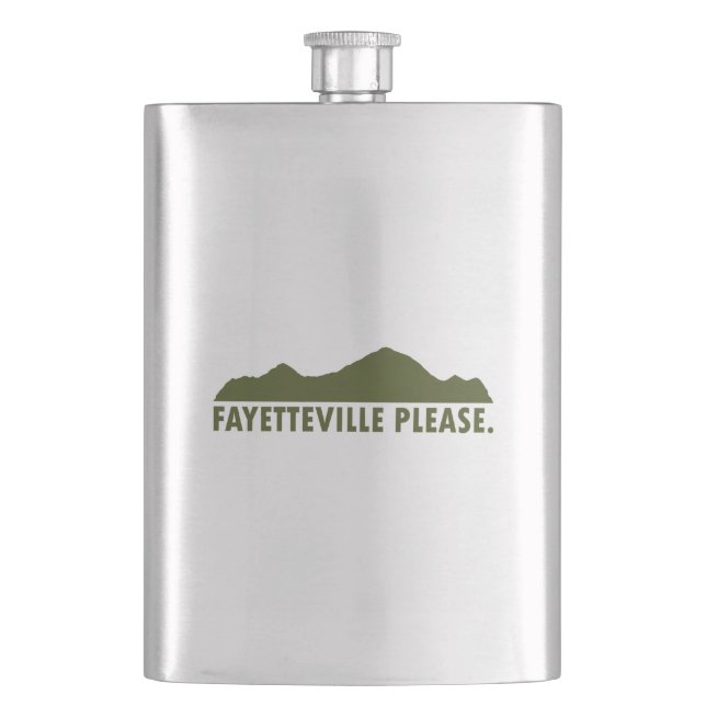 Fayetteville Arkansas Please Hip Flask (Front)
