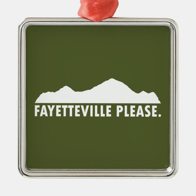 Fayetteville Arkansas Please Metal Ornament (Front)
